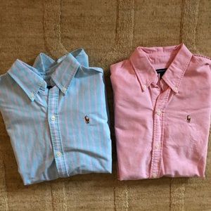 Two women’s Polo button downs. Both small.